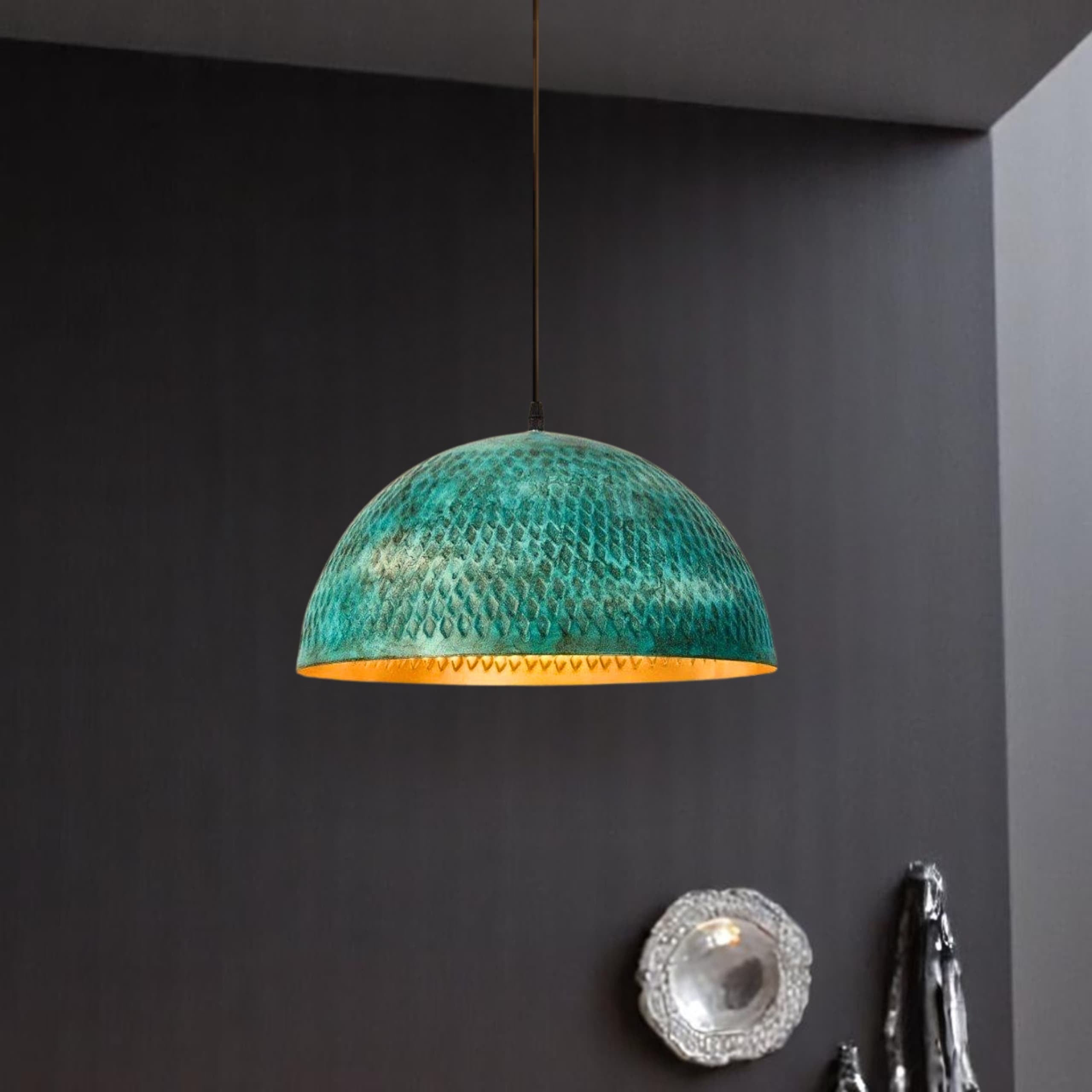 brass dome pendant light, Hanging Lamp , kitchen island light , art Decor lamp