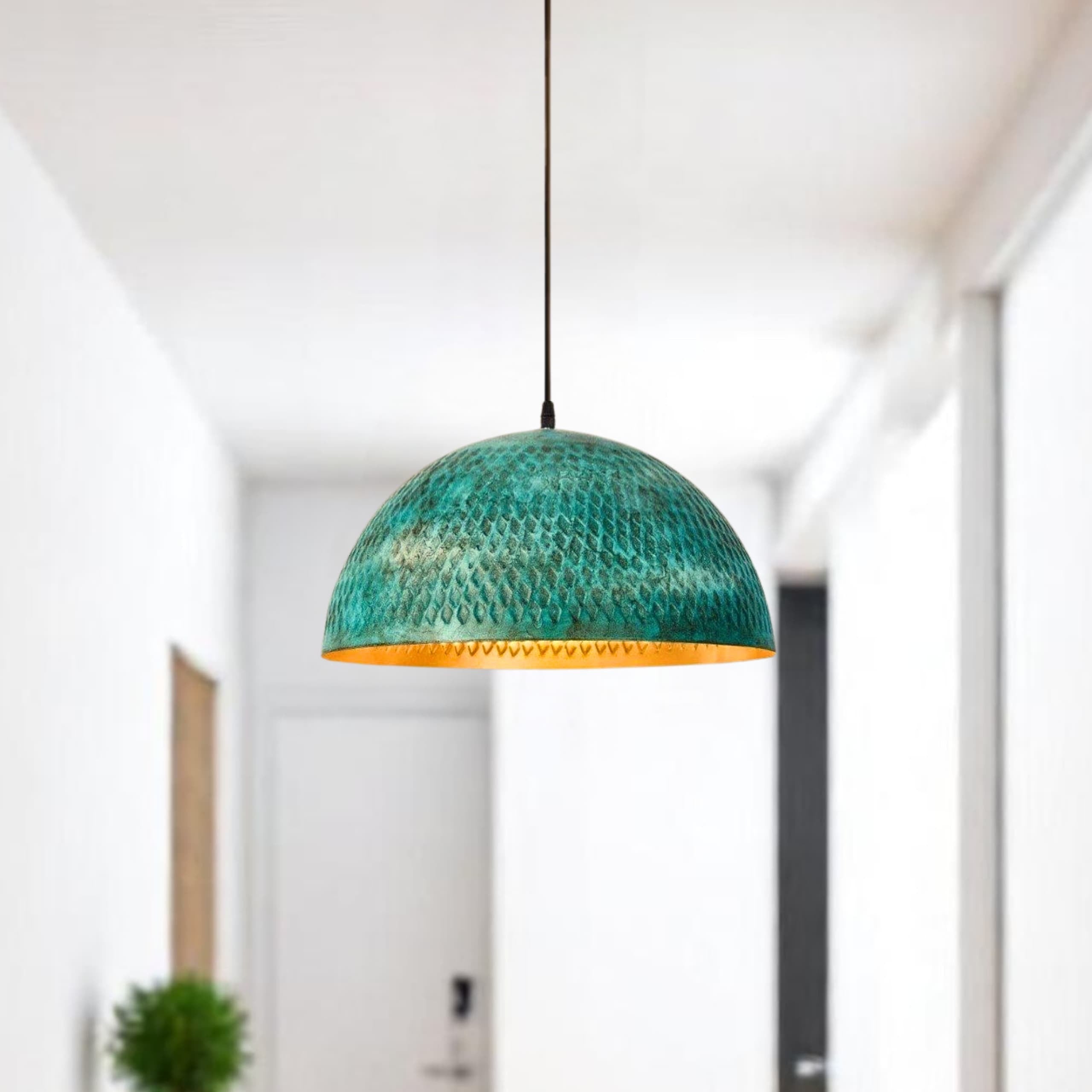 brass dome pendant light, Hanging Lamp , kitchen island light , art Decor lamp