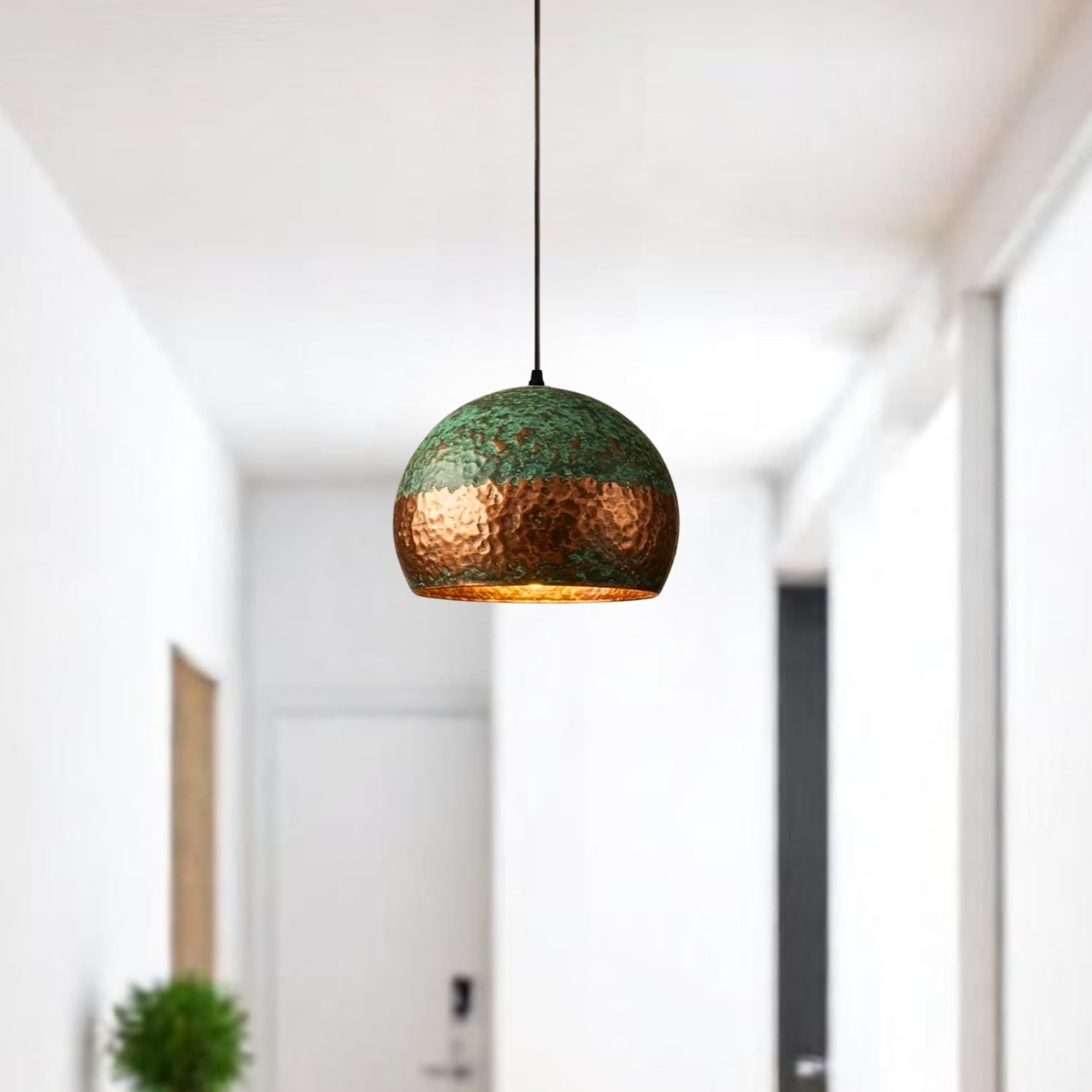 brass dome pendant light, Hanging Lamp , kitchen island light , art Decor lamp
