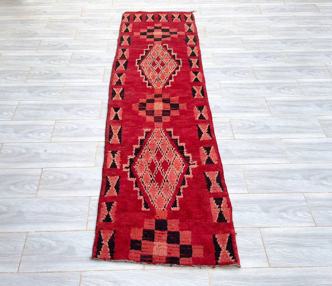 Handmade Moroccan Runner Rug – Custom Flatweave Berber Carpet for Hallway or Entryway
