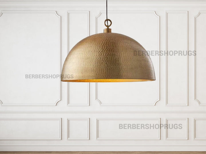 Set of 2 brass dome pendant light, Hanging Lamp , Lampshades Lighting, art Decor lamp