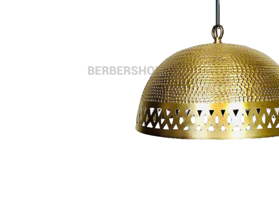 Set of 2 brass dome pendant light, Hanging Lamp , Lampshades Lighting, Art Deco lamp