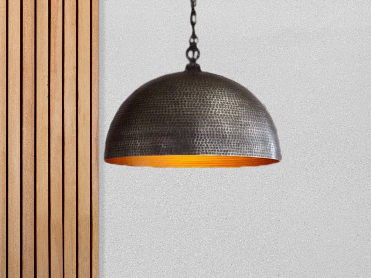 Set 2 of  brass dome pendant light , hanging lamp, kitchen island light,lampshade lighting