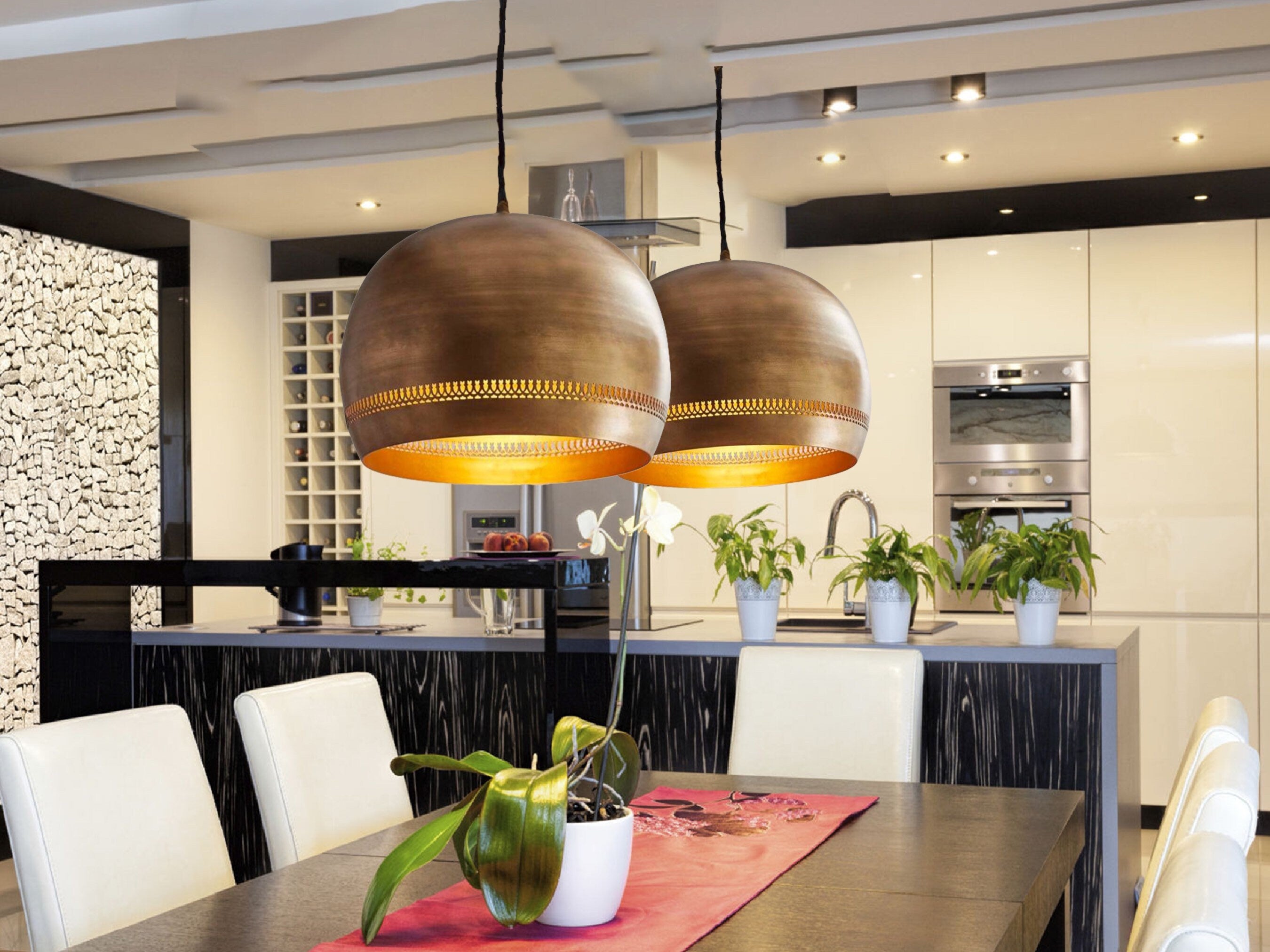 brass dome pendant light, Hanging Lamp , Lampshades Lighting, art Decor lamp