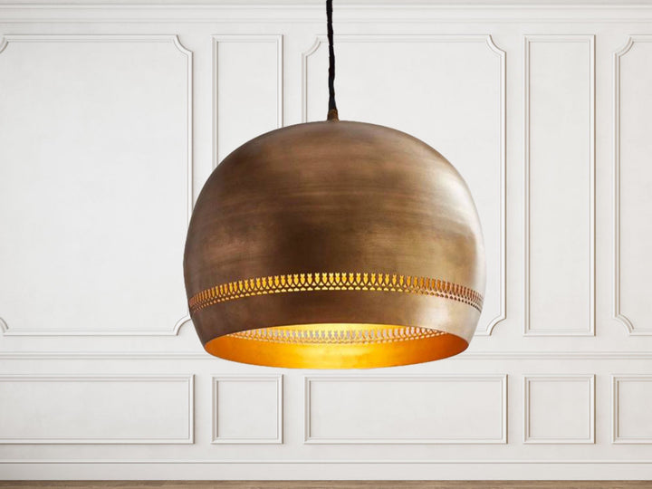 brass dome pendant light, Hanging Lamp , Lampshades Lighting, art Decor lamp