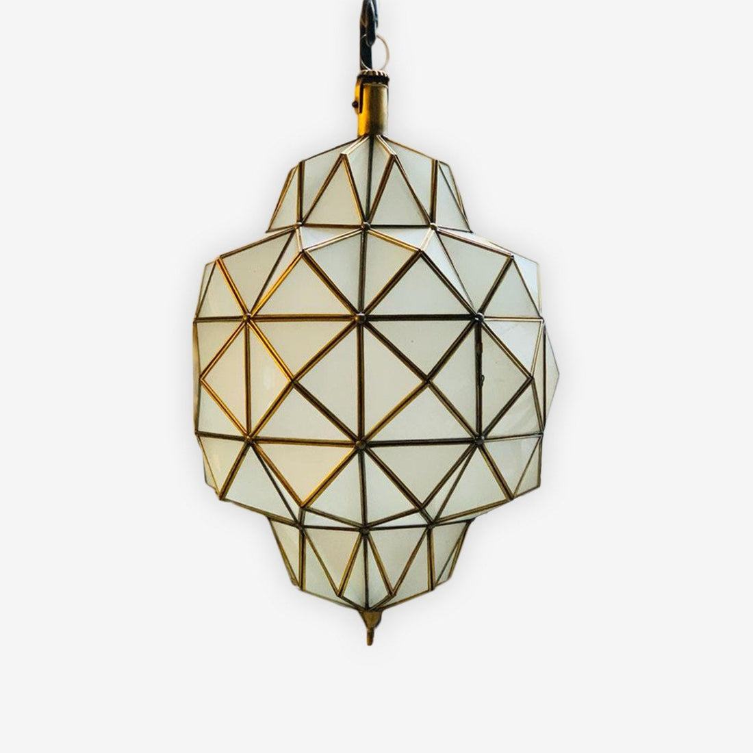 Moroccan glass pendant light, light fixture, Handcrafted Hanging Moroccan Glass lamp