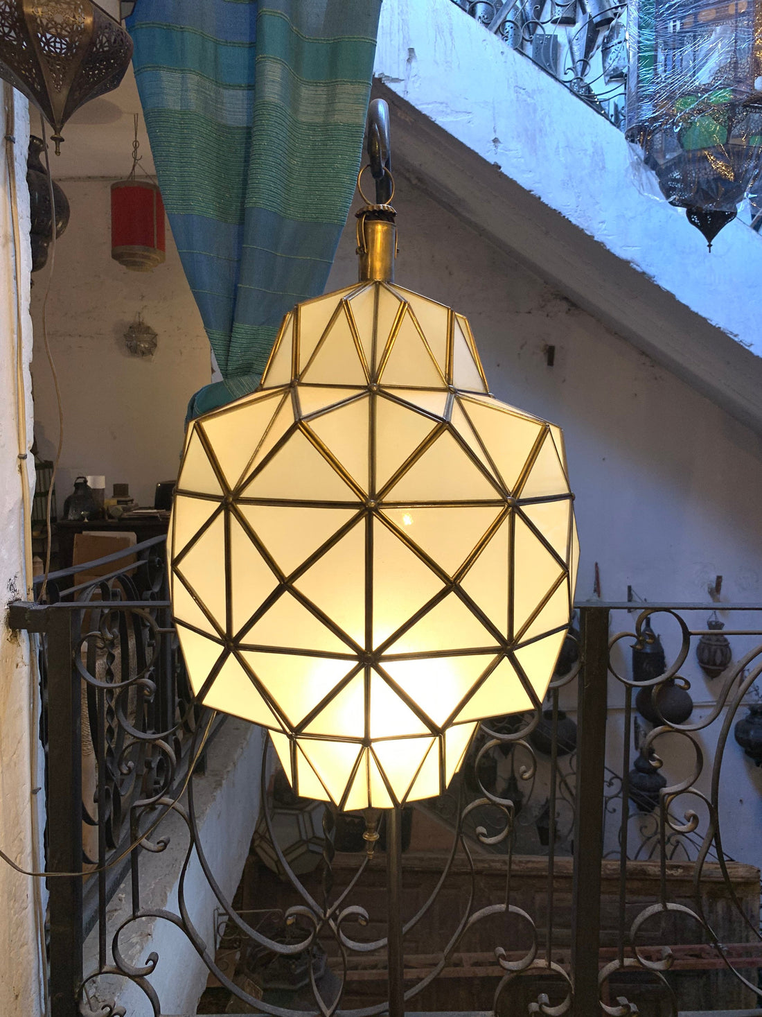 Moroccan glass pendant light, ceiling light, chandelier lighting,hanging lamp