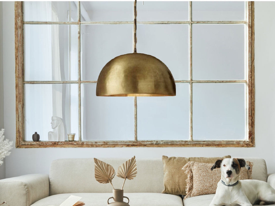 brass dome pendant light, Hanging Lamp , Lampshades Lighting, art Decor lamp