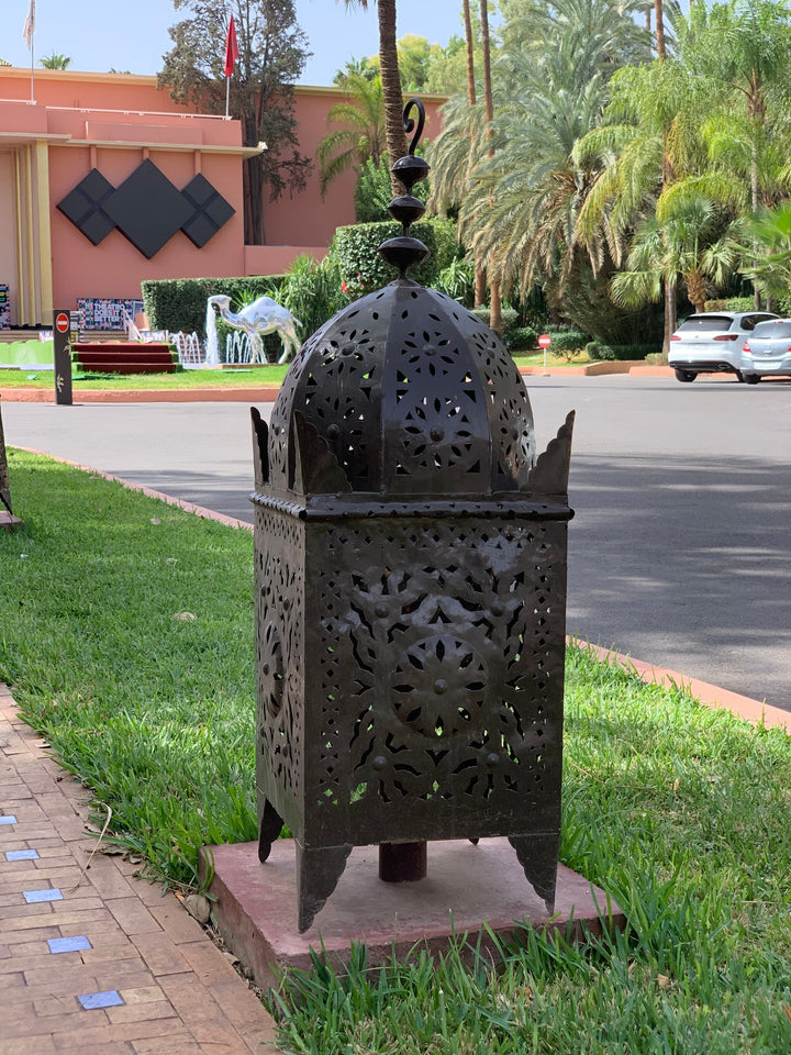 Moroccan Candle Lantern, Authentic Handmade Metal Lantern, Boho Candle Holder, outdoor lantern