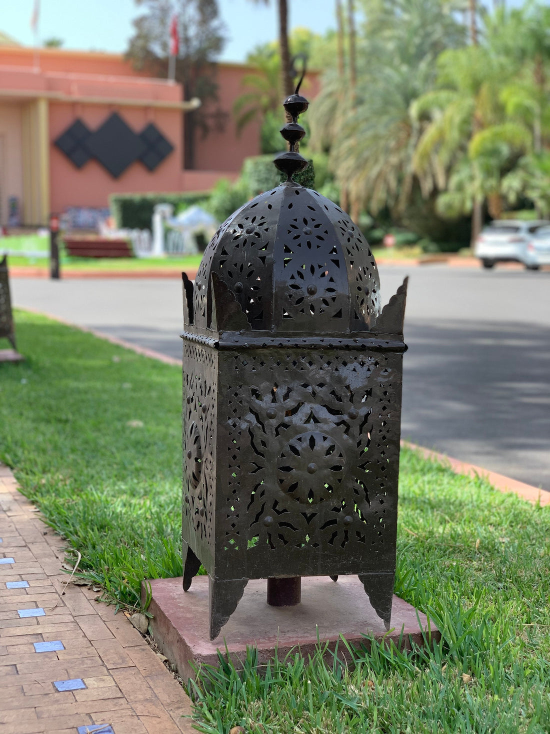 Moroccan Candle Lantern, Authentic Handmade Metal Lantern, Boho Candle Holder, outdoor lantern