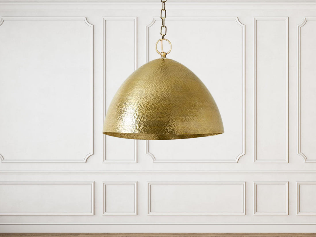 Hammered brass dome pendant light, Hanging Lamp , Lampshades Lighting, art Decor lamp