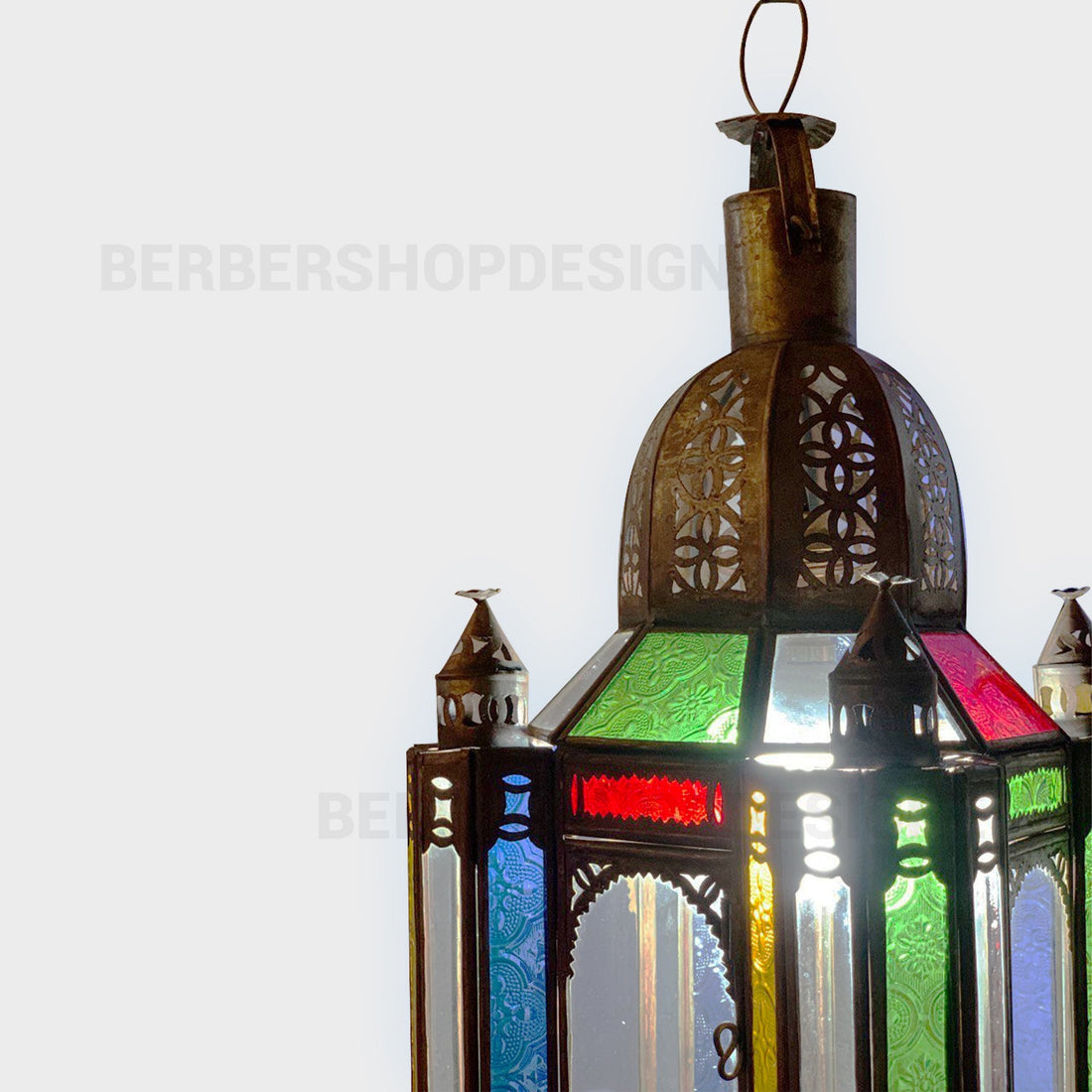 Moroccan Ceiling lights, Handmade Moroccan Style Glass Lanterns, hanging colourful glass lamp