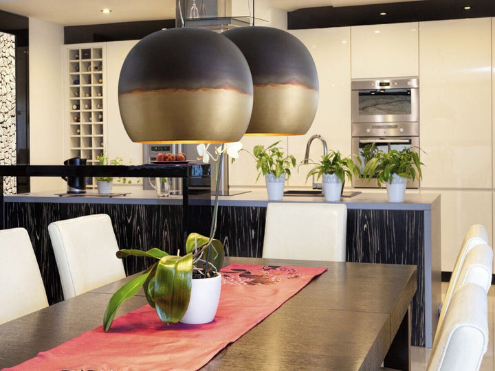 Set of 2 Brass dome ceiling light,pendant light,kitchen island light,lampshade lighting