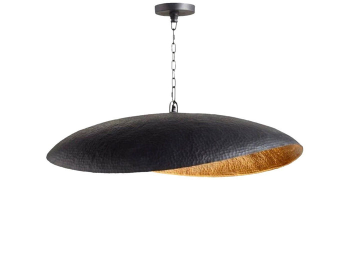 Set of 2 Black ceiling light, pendant light,Modern Leaf Shaped Pendant,Art Deco lamp