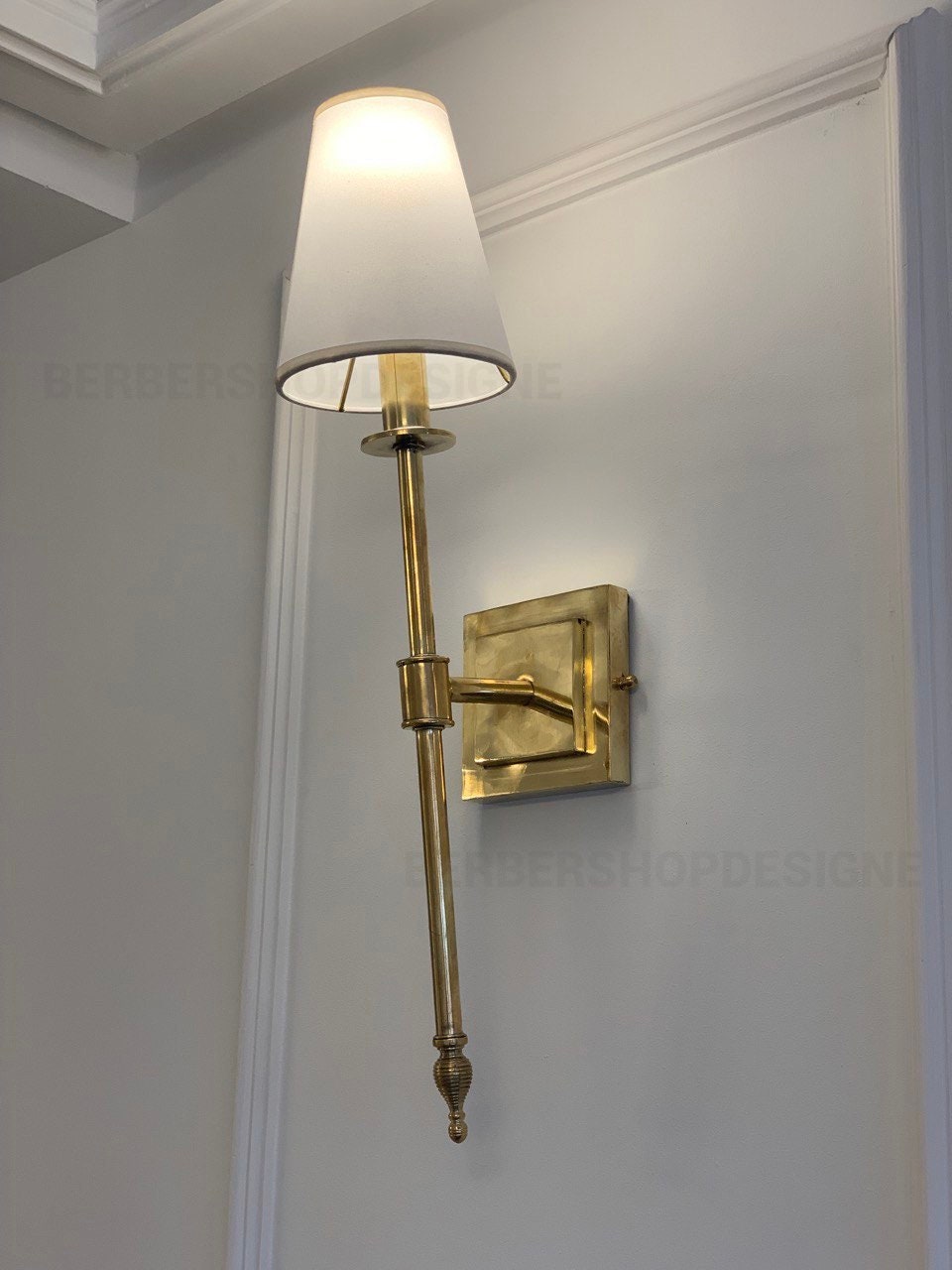 Set of 2 wall lighting ,Brass Wall Mounted Lamp shade Handmade Lighting, Home Decor Sconce