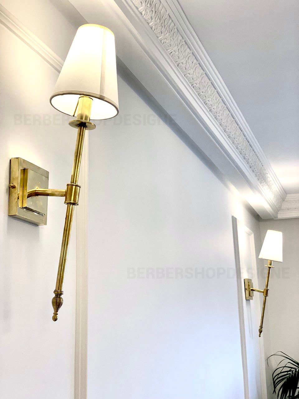 Set of 2 wall lighting ,Brass Wall Mounted Lamp shade Handmade Lighting, Home Decor Sconce