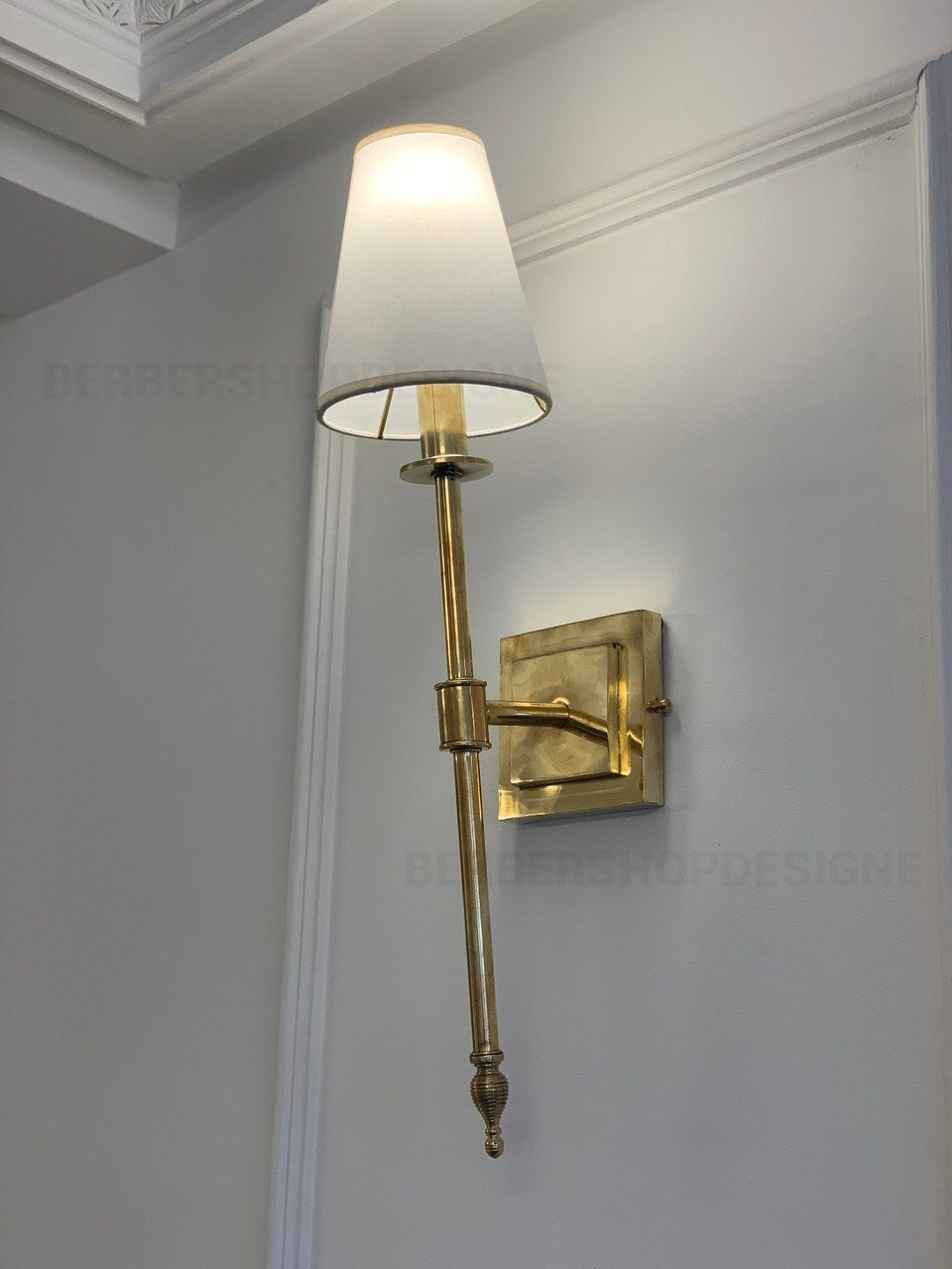 Set of 2 wall lighting ,Brass Wall Mounted Lamp shade Handmade Lighting, Home Decor Sconce