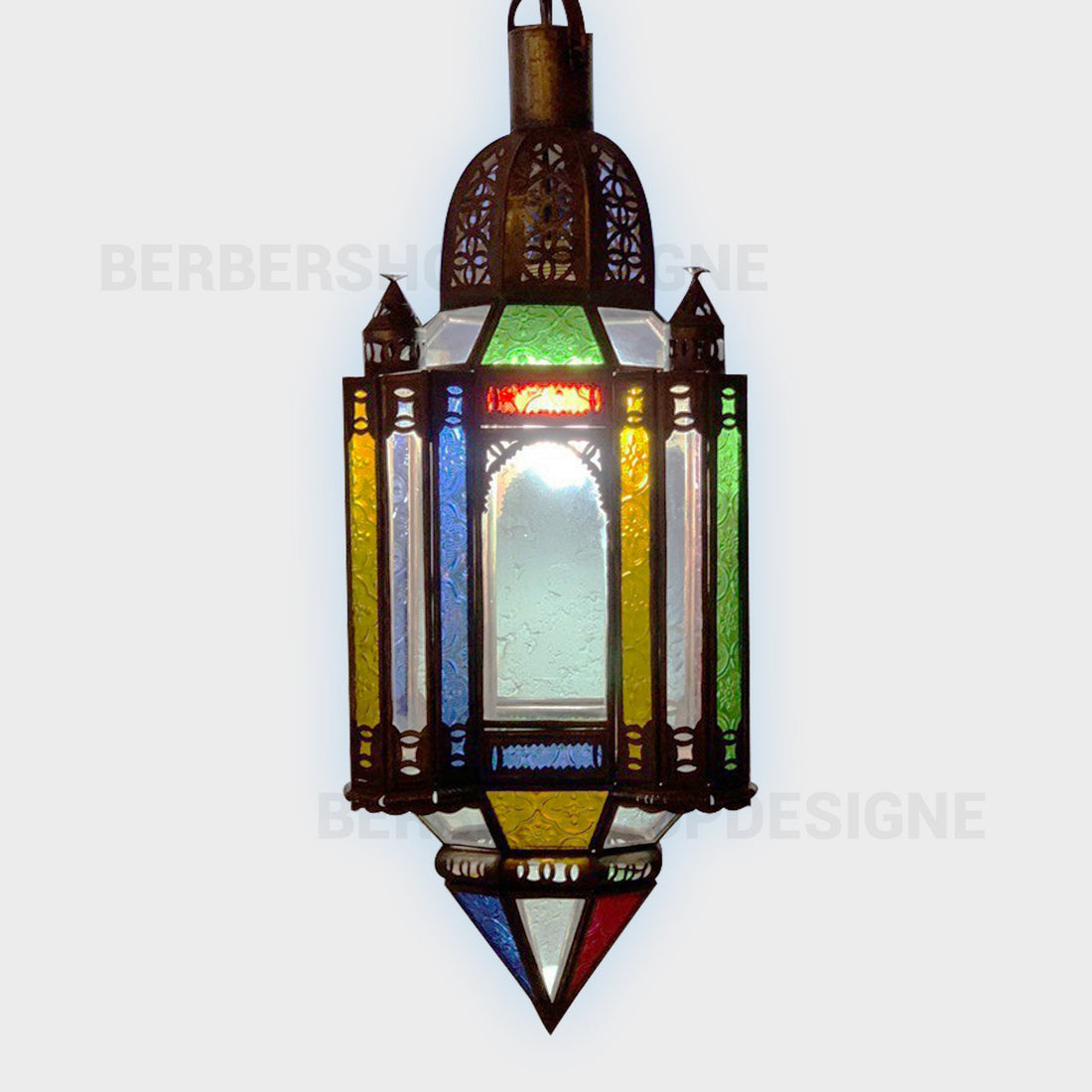 Moroccan Ceiling lights, Handmade Moroccan Style Glass Lanterns, hanging colourful glass lamp