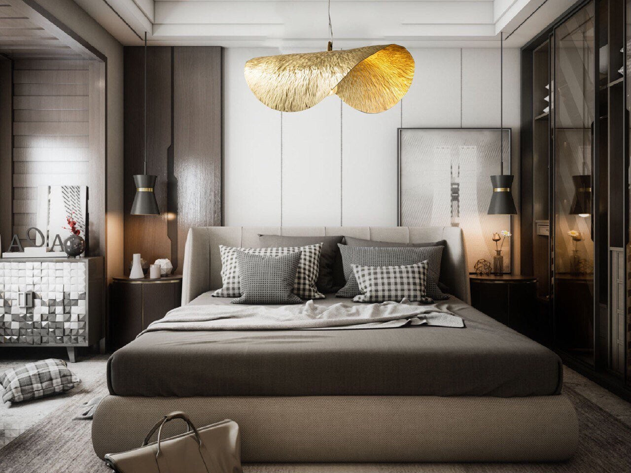 Brass ceiling light, pendant light,Modern Leaf Shaped Pendant,Art Deco lamp