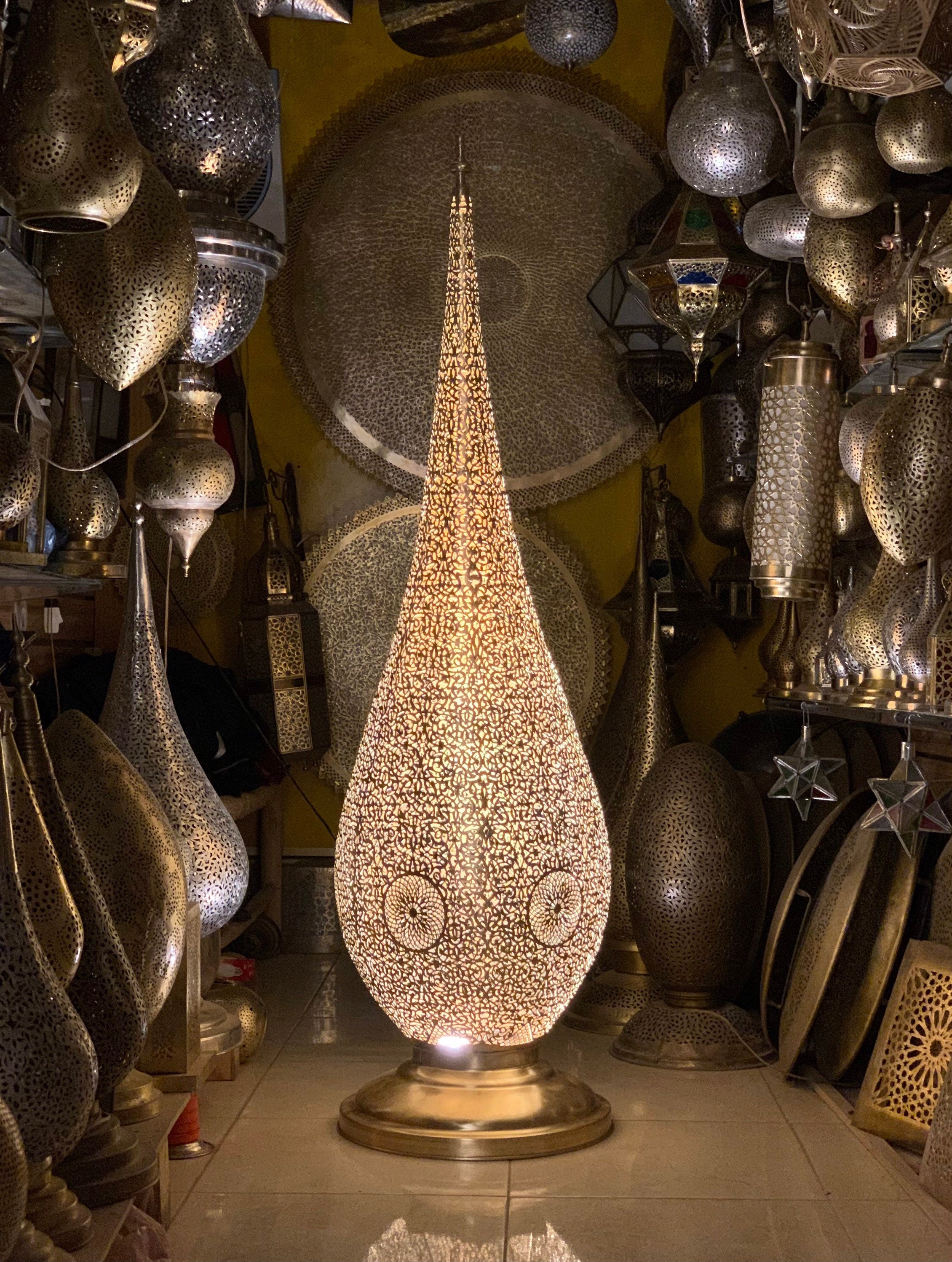 Moroccan floor lamp,standing lamp, Moroccan lighting,floor light, Art Deco light