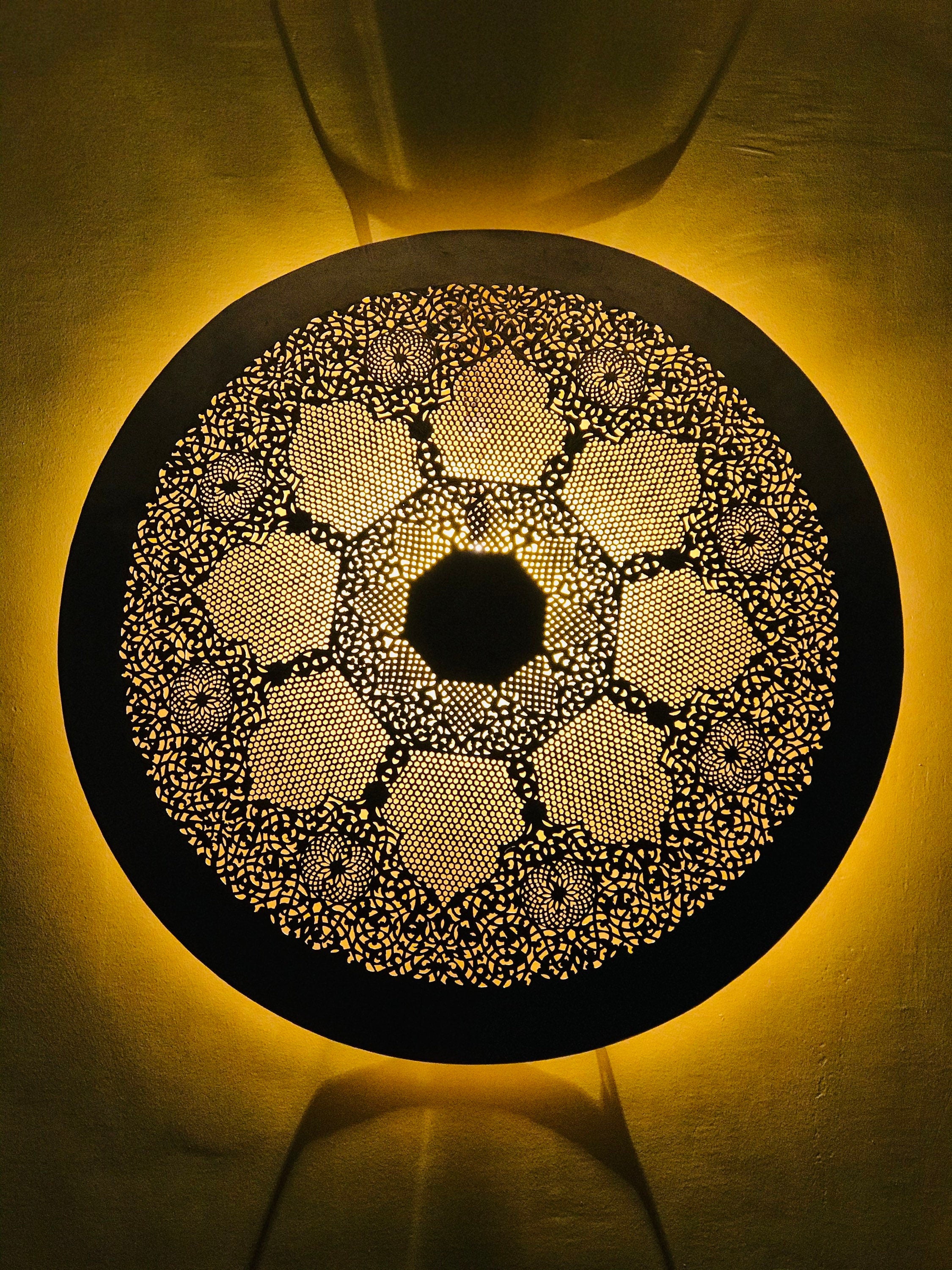 Moroccan Wall Lamp, wall sconce , brass sconce, Art deco lamp