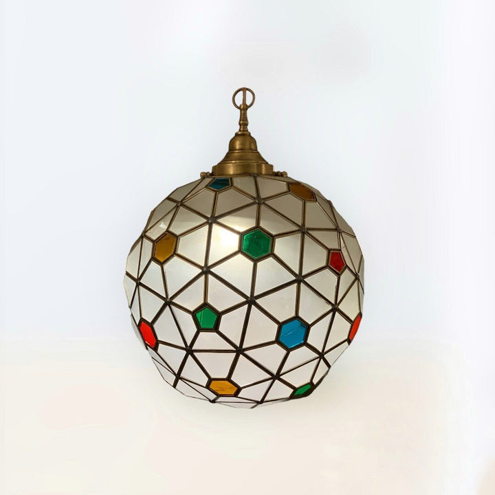 Glass pendant light , hanging lamp,Moroccan handmade lamp, ceiling light