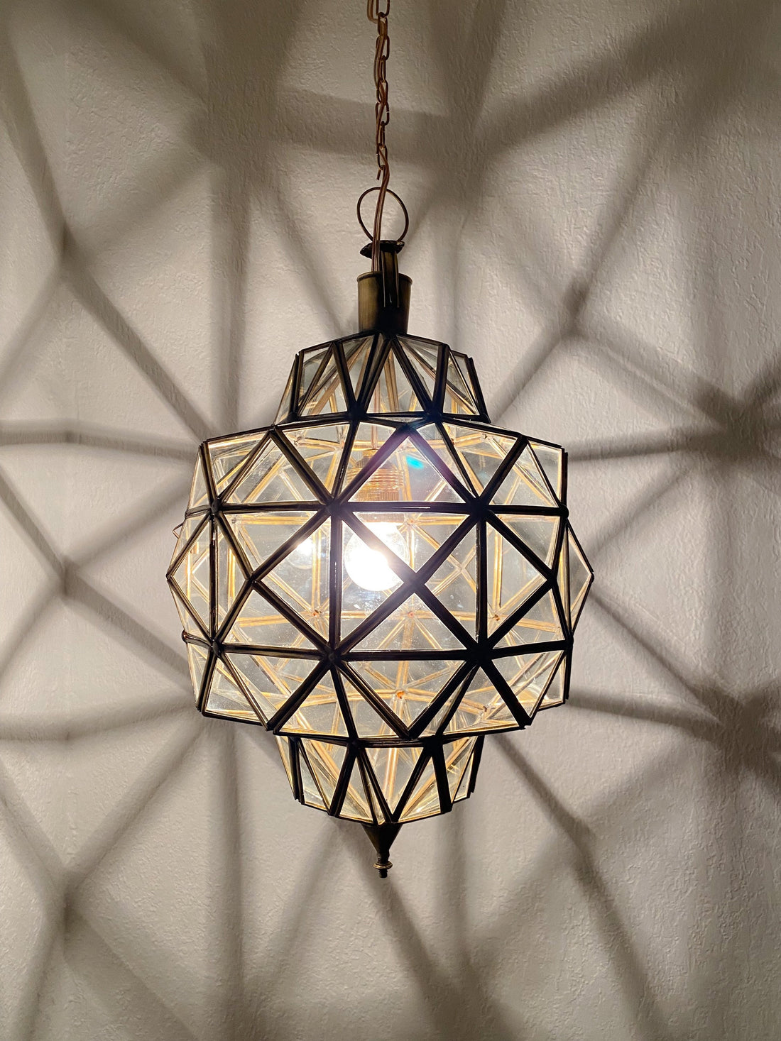 Moroccan Ceiling light,  Moroccan Pendant Fixture , Handcrafted Hanging Moroccan Glass lamp