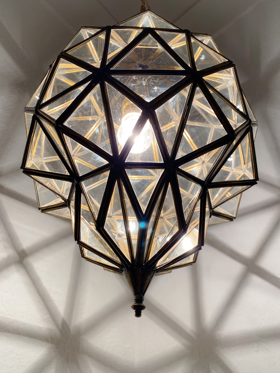 Moroccan Ceiling light,  Moroccan Pendant Fixture , Handcrafted Hanging Moroccan Glass lamp