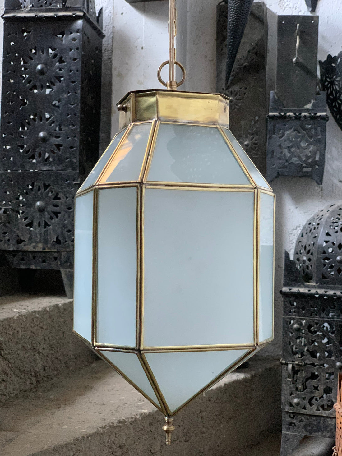 Moroccan pendant light - light Fixtures - Handcrafted Hanging Glass lamp