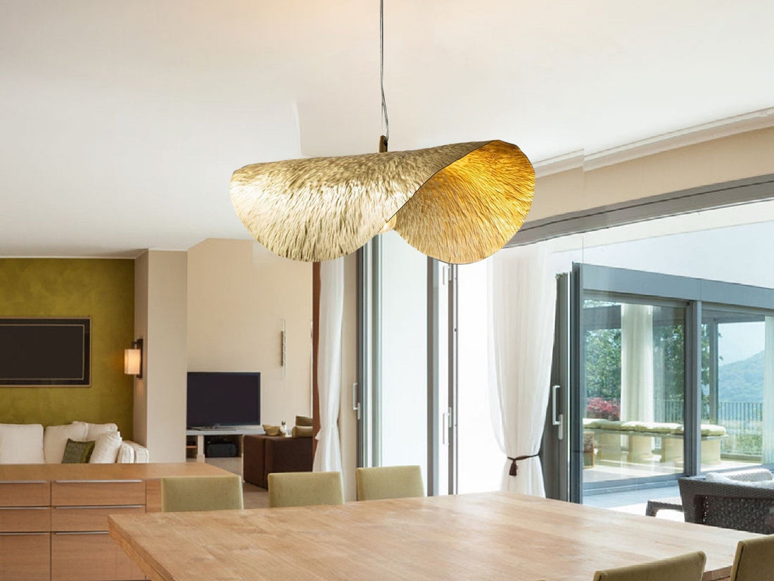 Brass ceiling light, hanging lamp,pendant light,Modern Leaf Shaped Pendant