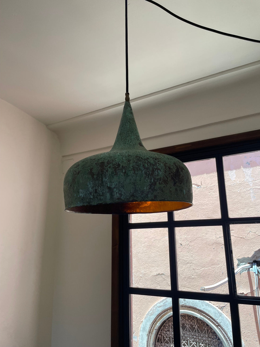 brass dome pendant light, Hanging Lamp , kitchen island light , Art Deco lamp