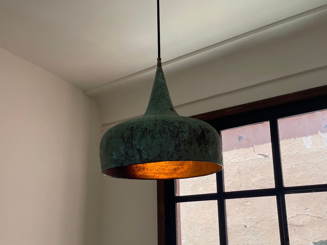 brass dome pendant light, Hanging Lamp , kitchen island light , Art Deco lamp