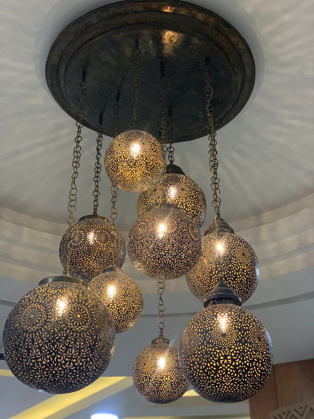 Large Pendant Light, Moroccan lamp, Hanging lamp , Art deco lamp