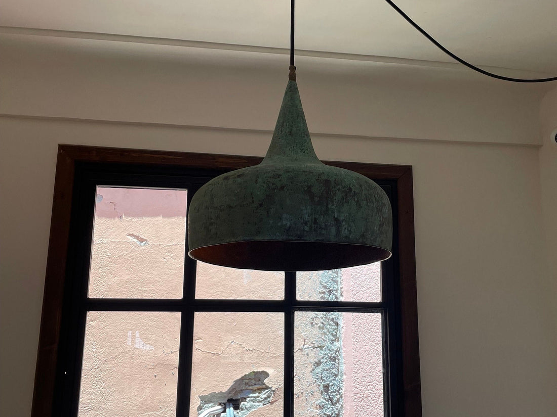 brass dome pendant light, Hanging Lamp , kitchen island light , Art Deco lamp