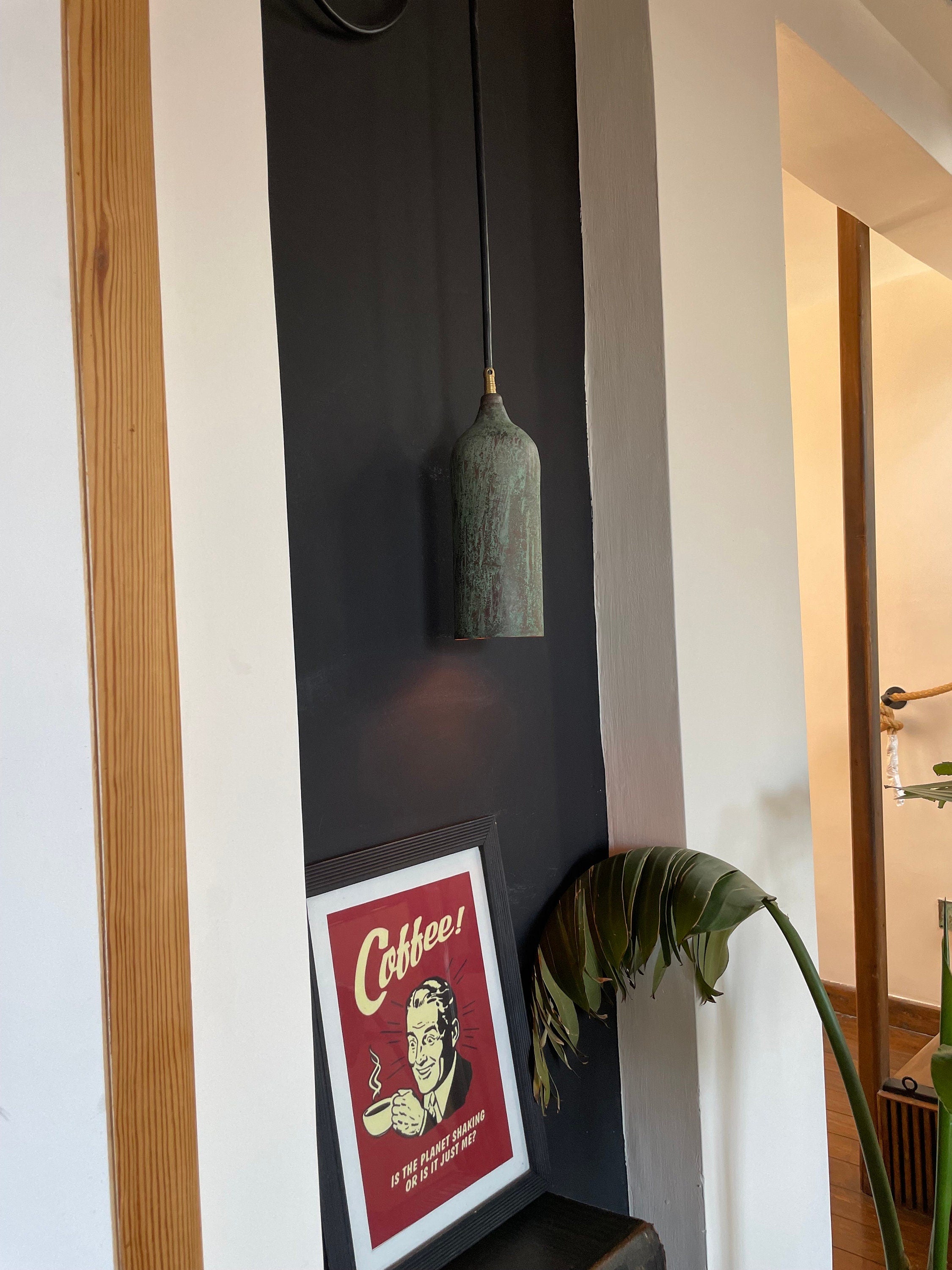 brass dome pendant light, Hanging Lamp , kitchen island light , art Deco lamp