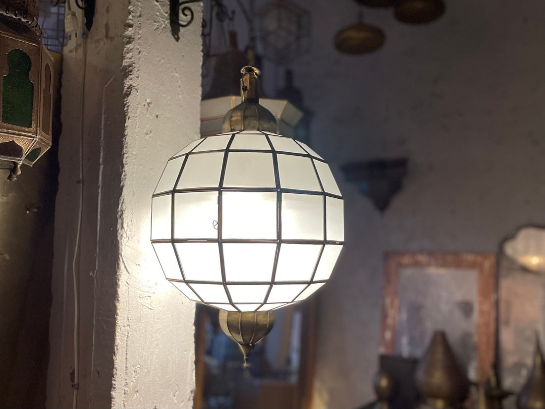 Glass pendant light, Moroccan lamp, light Fixture, hanging lamp