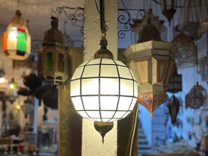 Glass pendant light, Moroccan lamp, light Fixture, hanging lamp