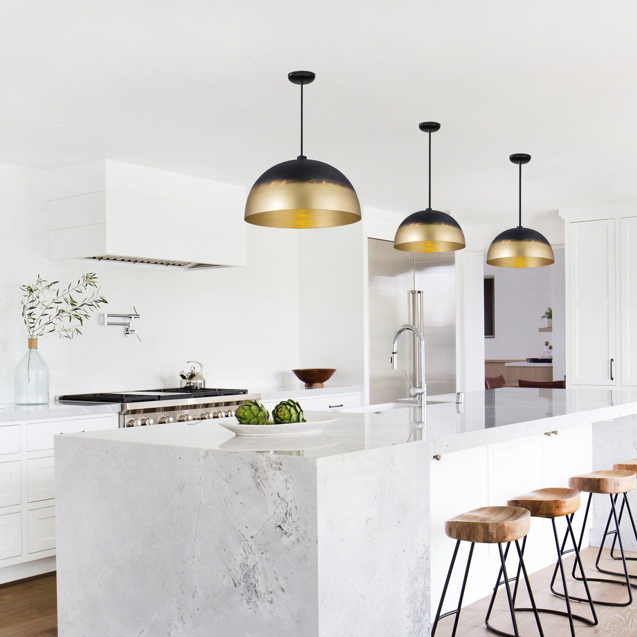 Set of 3 pendant light for kitchen island , Hanging Lamp, art Deco lamp