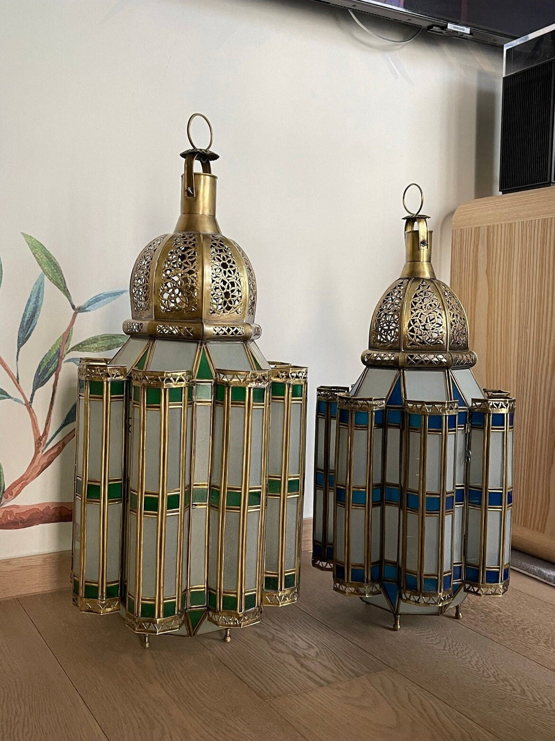 Moroccan brass floor lamp ,table lamp, standing lamp. Moroccan lantern