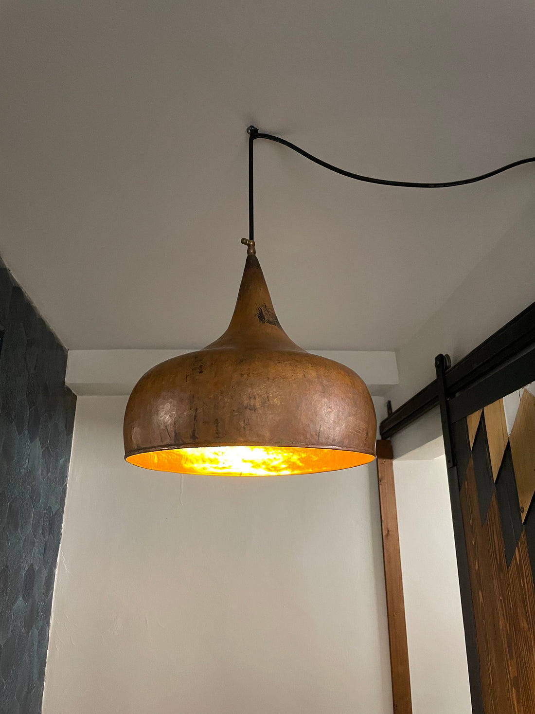 brass dome pendant light, Hanging Lamp , kitchen island light , art Deco lamp