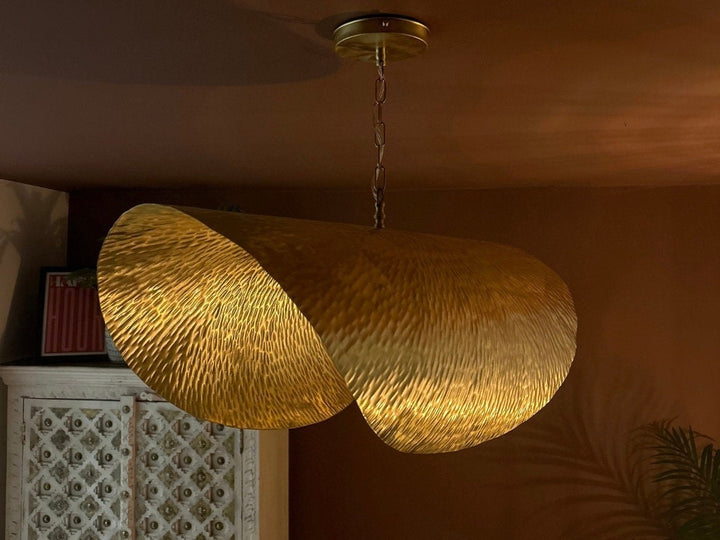 Brass ceiling light, hanging lamp , pendant light,Modern Leaf Shaped Pendant